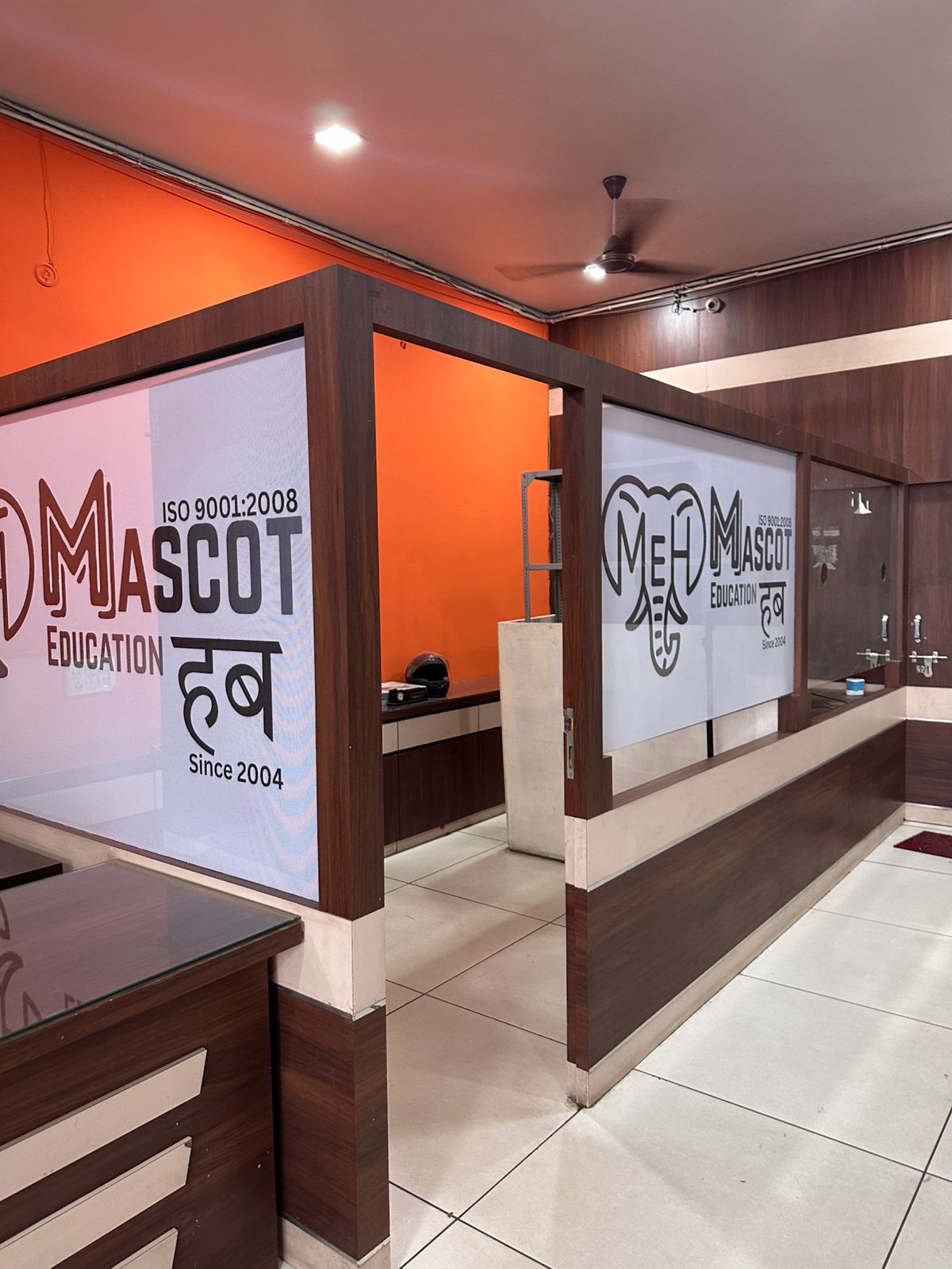 Mascot Education Hub branded office front on Rewari Road